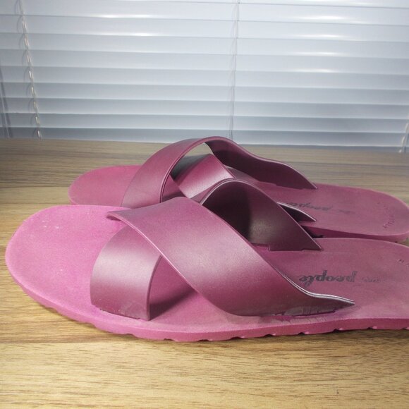 Free People Slip On Crisscross Rubber Sandals Women's US 10-11 EUR 41-42 - Picture 1 of 6